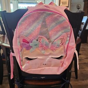 Miss Gwen's‎ OMG Accessories Unicorn Butterfly Sparkle Girls Backpack Pink  15"